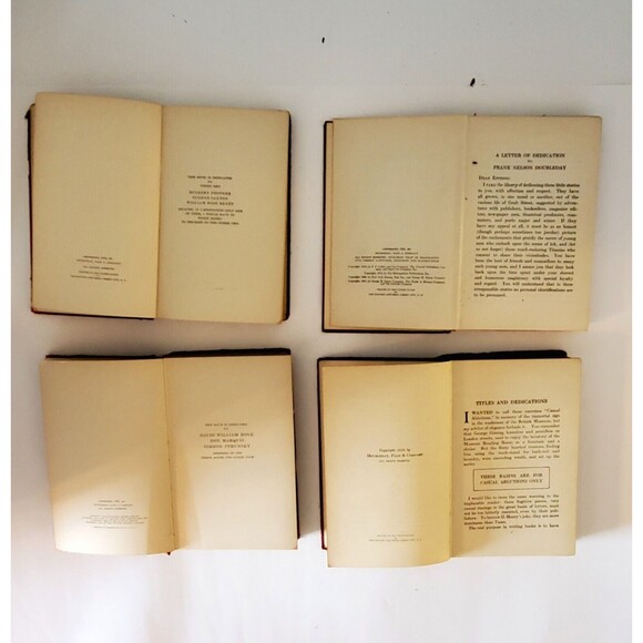 Christopher Morley Lot Of 4 Red Leather Bound Books. Plum Pudding and more - Picture 4 of 7